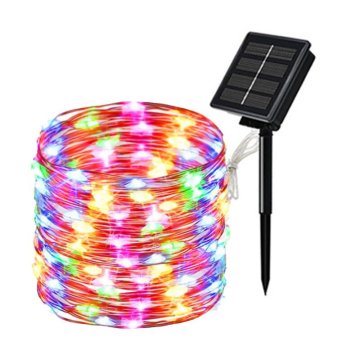 Solární světelný řetěz se 200 LED 20 metrů - RGB