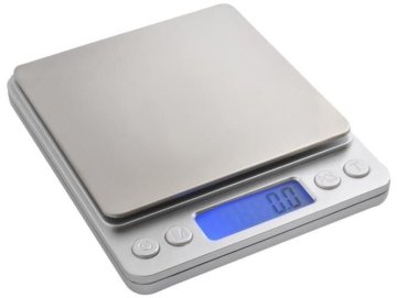 Kuchyňská váha digitální 0,1 g - 2 kg stříbrná Ruhhy 3465