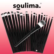 Sada kosmetických štětců 20 kusů černá Soulima 8544