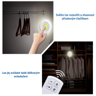LED světlo s ovladačem 3ks
