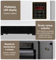 Nástěnný ohřívač s ventilátorem a dálkovým ovládáním ADM2069