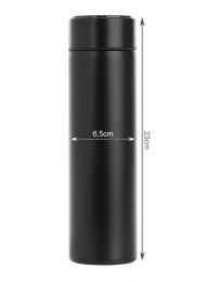Chytrá termoska s dotykovým displejem SMART LCD - nerezová černá 500 ml