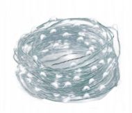 Světelný řetěz 50LED - 5m na 2XAA - Studená bílá