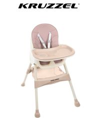 Jídelní židlička 3 v 1 růžová Kruzzel 12058