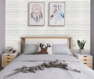 3D Samolepicí panel - cihlová tapeta - 1x kus 77 cm x 70 cm (0,54 m2) bílá cihla