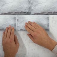 Samolepící kamenné obklady - bílé