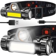 Čelovka LED COB 4v1 - čelovka s magnetem