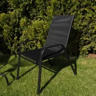 Balkonový set stůl + 2 židle černý Gardlov 23461