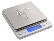 Kuchyňská váha digitální 0,1 g - 2 kg stříbrná Ruhhy 3465