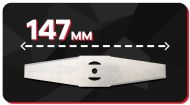 Nůž k aku křovinořezu 147mm, kovový