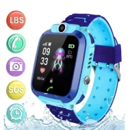 Dětské chytré hodinky s GPS lokátorem, fotoaparátem a funkcí hovorů - Smartwatch Modré