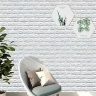 3D Samolepicí panel - cihlová tapeta - 1x kus 77 cm x 70 cm (0,54 m2) bílá cihla