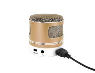 LED Mini Bluetooth reproduktor - zlatý