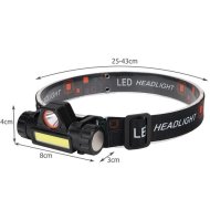 Čelovka LED COB 4v1 - čelovka s magnetem