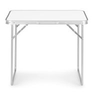 Campingový rozkládací stůl velký 70x50 cm bílý