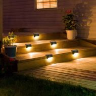 8x Solární lampa na schody - teplá bílá