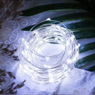 Světelný řetěz 50LED - 5m na 2XAA - Studená bílá