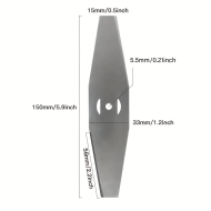 6ks Kovových nožů na AKU křovinořez 15cm