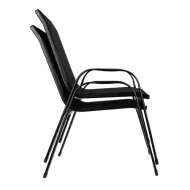 Balkonový set stůl + 2 židle černý Gardlov 23461