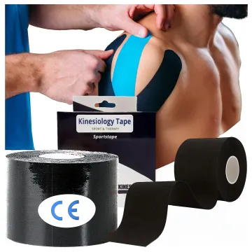 Kinesio Tejp 5 m × 5 cm - Černá - KINESIOLOGY TAPE