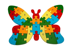 Vzdělávací dřevěné puzzle - motýl Vzdělávací dřevěné puzzle - motýl