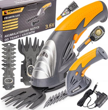 POWERMAT PM-ANTK-3.6T aku nůžky na trávu a keře 3,6 V