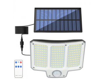 FA944 Solární LED lampa se senzorem pohybu 210 LED a dálkovým ovládáním