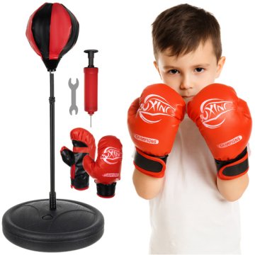 ISO TRADE 26094 dětská boxerská sada 3v1, pytel, koule, rukavice