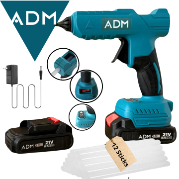 ADM 7006 Aku tavná pistole 21V + 2 x baterie a 12 tyčinek