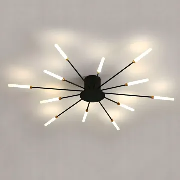RC1244 Moderní stropní LED svítidlo Ohňostroj, 12 W, 4000 K, černo-zlaté